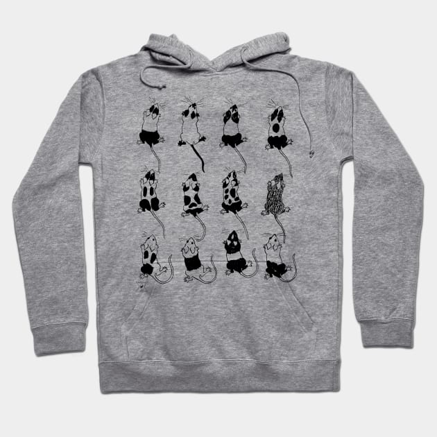 Mouse Spots | Science Mice Rodent Rat Hoodie by encycloart